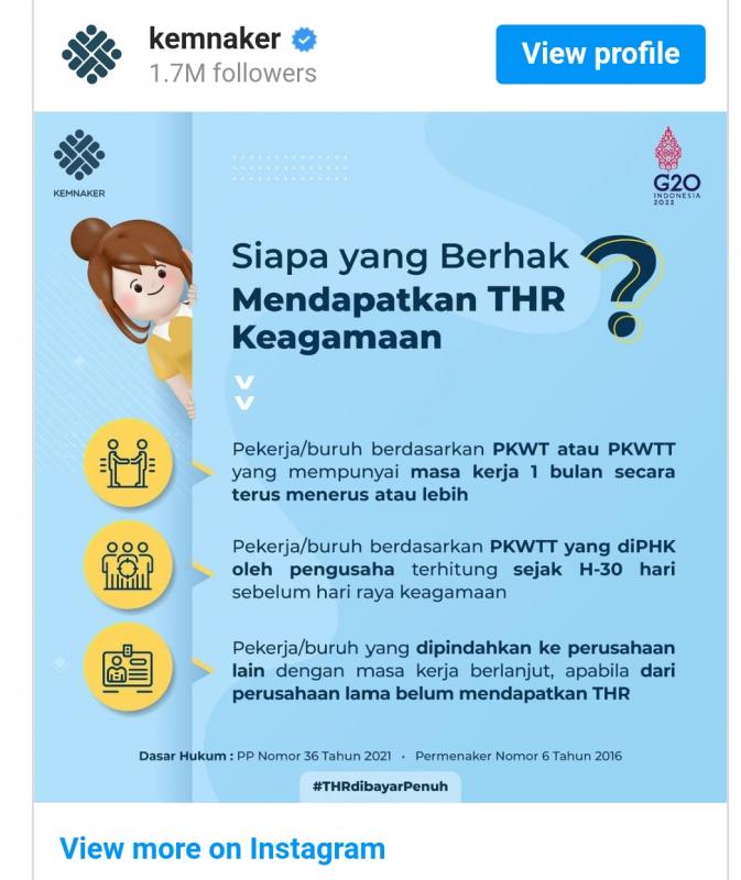 Rincian Besaran THR Lebaran 2022 Dan Siapa Saja Yang Berhak Dapat THR