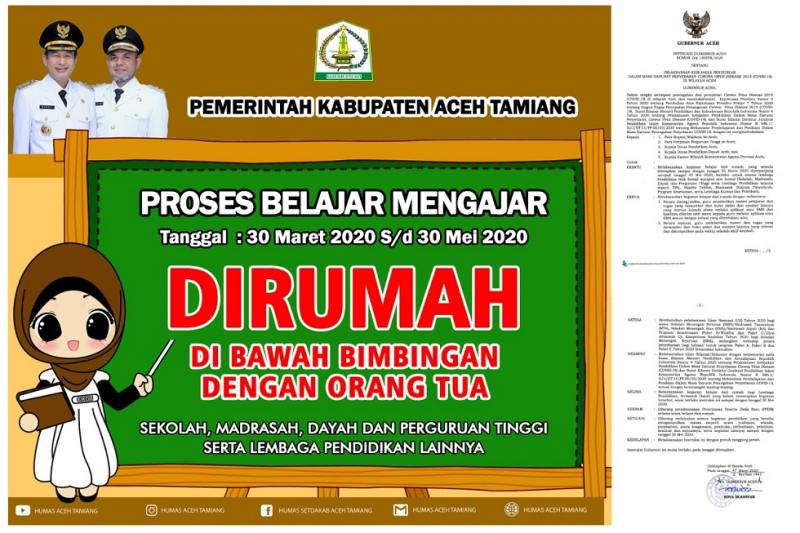 Mulai Besok Aceh Tamiang Perpanjang Masa Proses Belajar Mengajar Di Rumah Hingga 30 Mei 2020