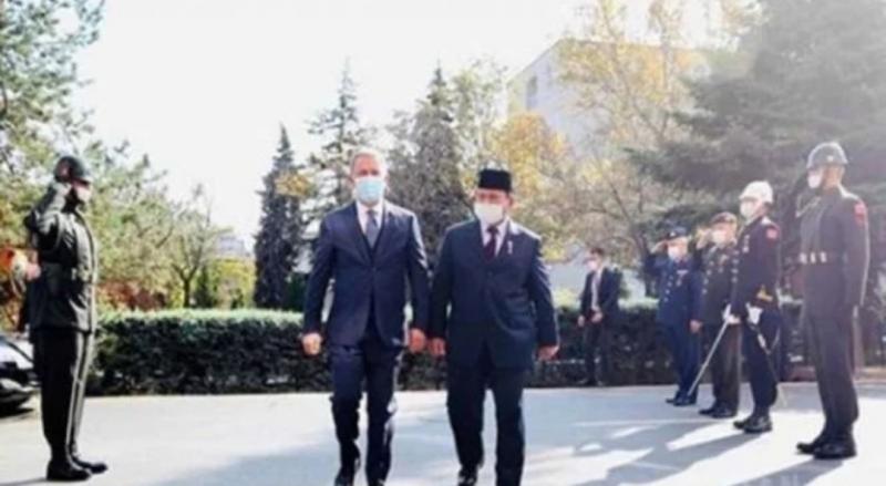 Kunjungi Turki, Prabowo Subianto Disambut Upacara Militer