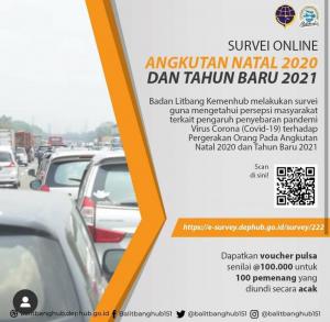 Balitbanghub Survei Online Potensi Pergerakan Orang di Libur Nataru