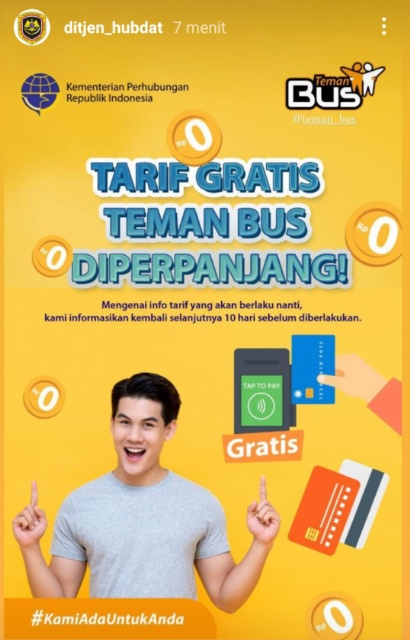 Asyik! Teman Bus Masih Gratis Hingga Tahun Depan