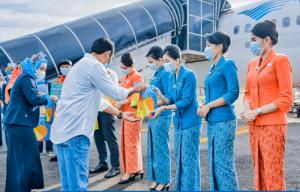 Begini Bandara Fatmawati Soekarno Sambut Pesawat dan Kru Garuda sebagai Penerbangan Pertama Tahun 2021