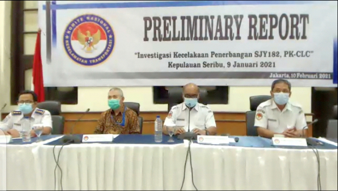 KNKT Ungkap Detik-Detik Sebelum Jatuhnya Sriwijaya Air SJ 182