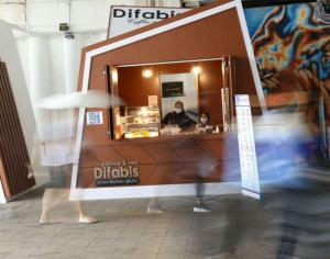 `Difabis Coffee and Tea` Kios Luar Biasa di Terowongan Kendal, Jakarta Pusat