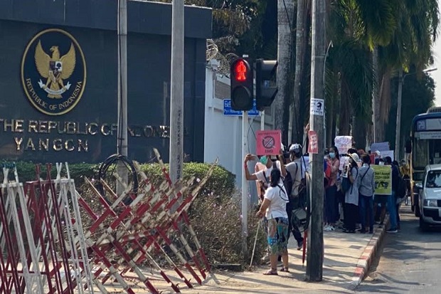 Indonesia Diprotes, Kedutaannya di Myanmar Didemo
