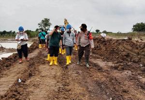Perbaikan Tanggul Sungai Cipanas Jebol Diawasi Dirut Sungai dan Pantai Kementerian PUPR