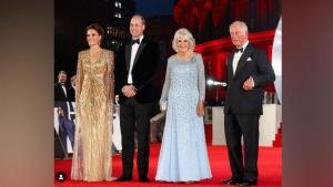 Kate Middleton Tampil Glamor dalam Balutan Cape Gown di Premier No Time To Die