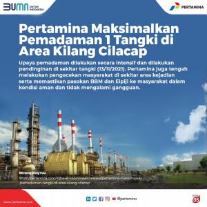 Upaya Maksimal Pertamina Padamkan Kebakaran Kilang RU IV Cilacap