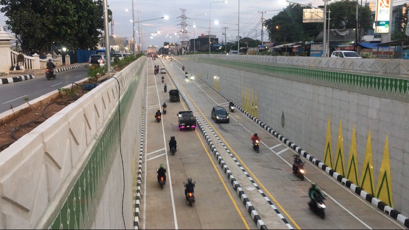 Hore...Underpass Bulak Kapal Bekasi Diuji Coba