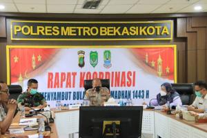 Sambut Ramadhan, Polrestro Bekasi Kota Rapat Koordinasi Bersama Forkopimda `Ketersediaan Kebutuhan Pokok dan Antisipasi Kejahatan`