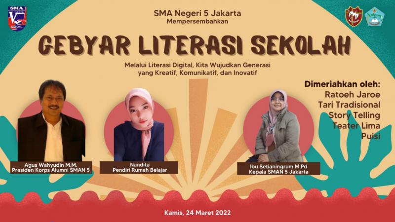 Dahsyat ! SMA Negeri 5 Jakarta Gelar Gebyar Literasi Digital