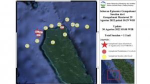 BMKG: Total 14 Kali Gempa Telah Mengguncang Mentawai Sumbar Sejak Kemarin
