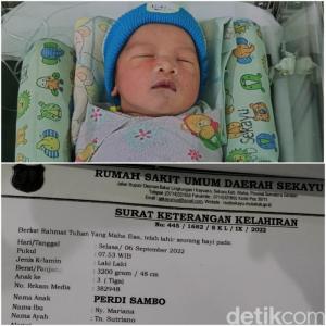 2 Nama Unik Bayi Baru Lahir di Sumsel: Perdi Sambo dan Asian Games