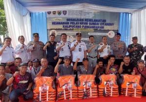Jasa Raharja Tasikmalaya Sosialisasi Keselamatan dan Keamanan Pelayaran Sungai Citanduy Kalipucang Pangandaran