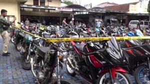 Polisi Amankan 50 Sepeda Motor Knalpot Bising di Bandung
