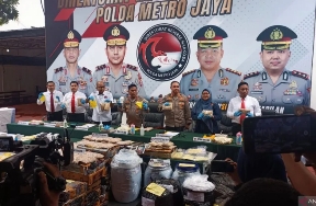 Polisi Bongkar Penyimpanan Narkoba Rp23 Miliar di Bekasi