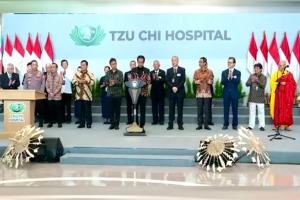 Resmikan Tzu Chi Hospital, Presiden Jokowi Didampingi Menhan Prabowo