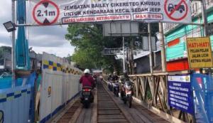 Jembatan Cikereteg Penghubung Sukabumi-Bogor Sudah Bisa Dilewati Sepeda Motor
