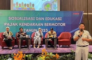 Jasa Raharja Karawang Hadiri Sosialisasi dan Edukasi Pajak Kendaraan Bermotor Tahun 2023 di Hotel Mercure Karawang