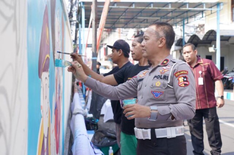 Korlantas Polri Gelar Lomba Mural Sambut HUT ke-68 Lantas