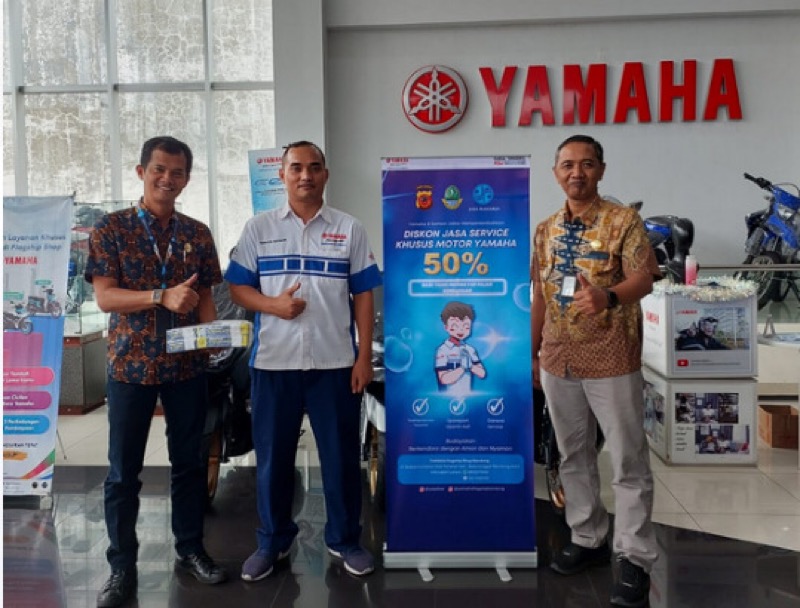 Jasa Raharja Jawa Barat Kolaborasi dengan Dealer Yamaha Bandung Terkait Diskon Service Bagi Wajib Pajak