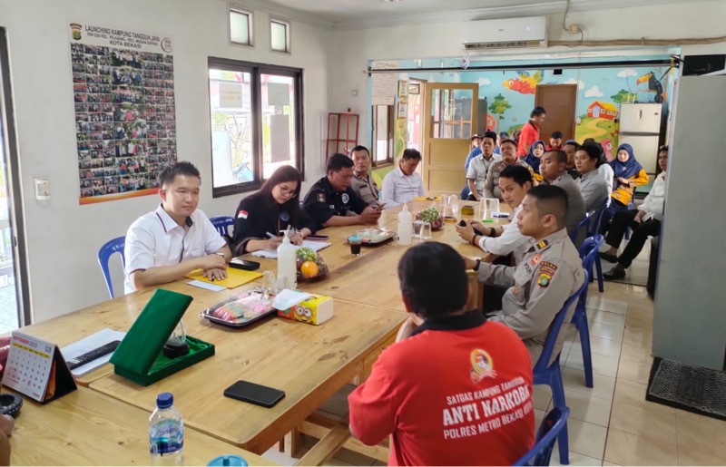 Tim Penilai Polda Metro Jaya Kunjungi Kampung Tangguh Anti Narkoba RW 26 Pejuang Bekasi