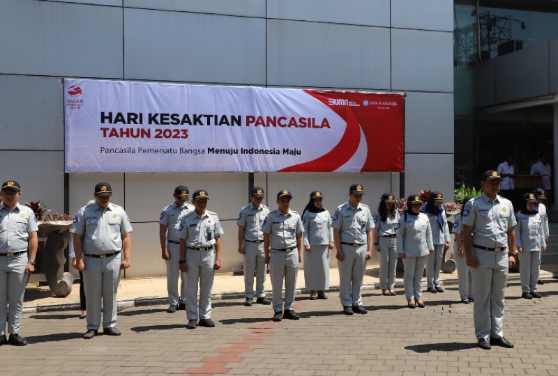 Peringati Hari Kesaktian Pancasila, Jasa Raharja Jawa Barat Gelar Upacara Bersama di Kantor Cabang