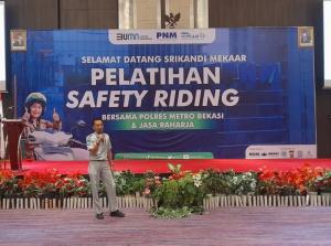 Jasa Raharja Karawang Hadiri Giat Pelatihan Safety Riding Karyawan PT PNM