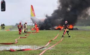 Bandara Sultan Syarif Kasim II Simulasi Insiden Kecelakaan Pesawat 