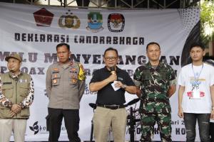 Tiga Pilar Kota Bekasi Support Deklarasi Candrabhaga Pemilu Damai dan Menyenangkan