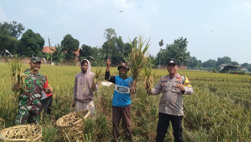 Sinergitas TNI-Polri, Babinsa dan Bhabinkamtibmas Giat Kunjungan Warga Kelurahan Cimuning
