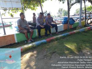 Cooling System di Pulau Harapan, Polsek Kepulauan Seribu Utara Ajak Warga Jaga Kamtibmas