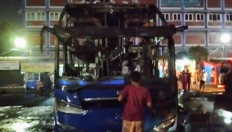 Bus Adi Prima Terbakar di Terminal Bekasi, Diduga Akibat Korsleting