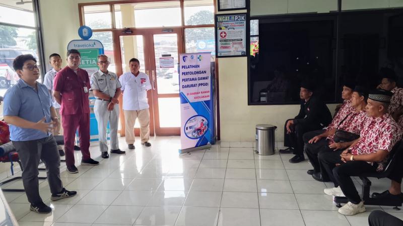 Jasa Raharja Cabang Bekasi Gelar Pelatihan PPGD, Pemeriksaan Kesehatan Gratis, dan Bagikan Voucher Diskon Planet Ban untuk Pengemudi Bus Primajasa Cililitan