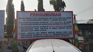 Polemik Kantor Kelurahan di Lahan Masjid Raya Jatimulya, Lurah Enggan Beri Pernyataan